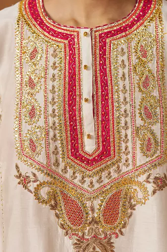 Daisy ivory chauga kurta with salwar