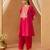 Hot pink chauga kurta with salwar