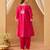Hot pink chauga kurta with salwar