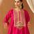 Hot pink chauga kurta with salwar