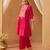 Hot pink chauga kurta with salwar
