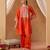 Burnt orange chauga kurta with salwar