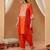 Burnt orange chauga kurta with salwar