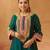 Emerald green chauga kurta with salwar