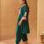 Emerald green chauga kurta with salwar