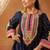 Deep blue chauga kurta with salwar