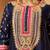 Deep blue chauga kurta with salwar