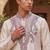 Cream embroidered kurta pajama with sequence work in pure silk fabric