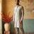 Grey embroidered kurta pajama  in pure linen fabric