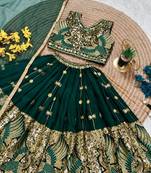 kids greenbaz embroidered lehenga choli with dupatta