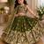 kids mehndi green embroidered lehenga choli with dupatta