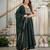 Green natural crepe silk  party  embroidery wear palazzo suit set