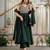 Green natural crepe silk  party  embroidery wear palazzo suit set
