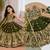 kids mehndi green embroidered lehenga choli with dupatta
