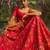 Red Thread Work Silk Wedding Wear Lehenga Choli With Dupatta
