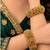 Multicolor copper bangles with bar stone & kundan 
