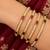 Multicolor copper bangles with bar stone & kundan 