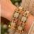 Multicolor copper bangles with bar stone & kundan     2 pcs