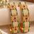 Multicolor copper bangles with bar stone & kundan     2 pcs