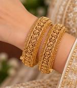 Multicolor copper bangles with bar stone & kundan     2 pcs