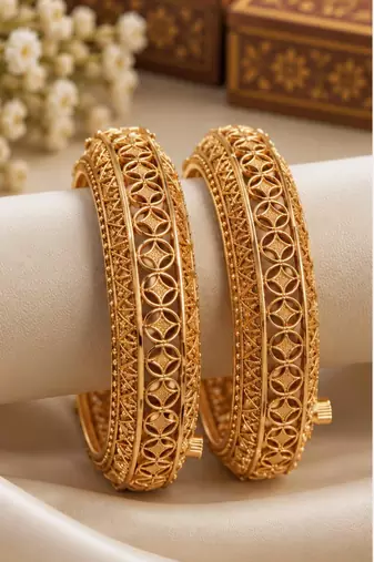 Multicolor copper bangles with bar stone & kundan     2 pcs