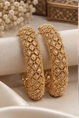 Multicolor copper bangles with bar stone & kundan     2 pcs 2