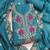 Vichitra silk embroidered unstitched suit with heavy santoon bottom and vichitra silk dupatta