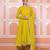 Lime green lehariya anarkali with jacket