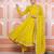 Lime green lehariya anarkali with jacket