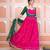 Pink bandhani anarkali set