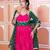 Pink bandhani anarkali set