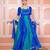 Blue bandhani anarkali set