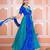 Blue bandhani anarkali set
