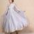 Grey chanderi anarkali set