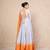 Grey-orange anarkali set