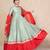 Green chanderi anarkali set
