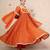 Orange anarkali set