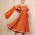 Orange anarkali set