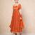 Orange anarkali set