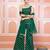 Green one shoulder kurta set