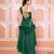Green one shoulder kurta set