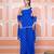 Blue one shoulder kurta set