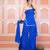 Blue one shoulder kurta set