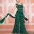 Green bandhani short kurti with inner