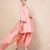 Peach mirror kurta set with dhoti