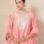 Peach mirror kurta set with dhoti