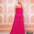 Pink lehariya short kurti with sharara