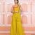 Lime green lehariya short kurti with sharara