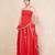 Red short kurti with sharara