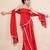 Red short kurti with sharara